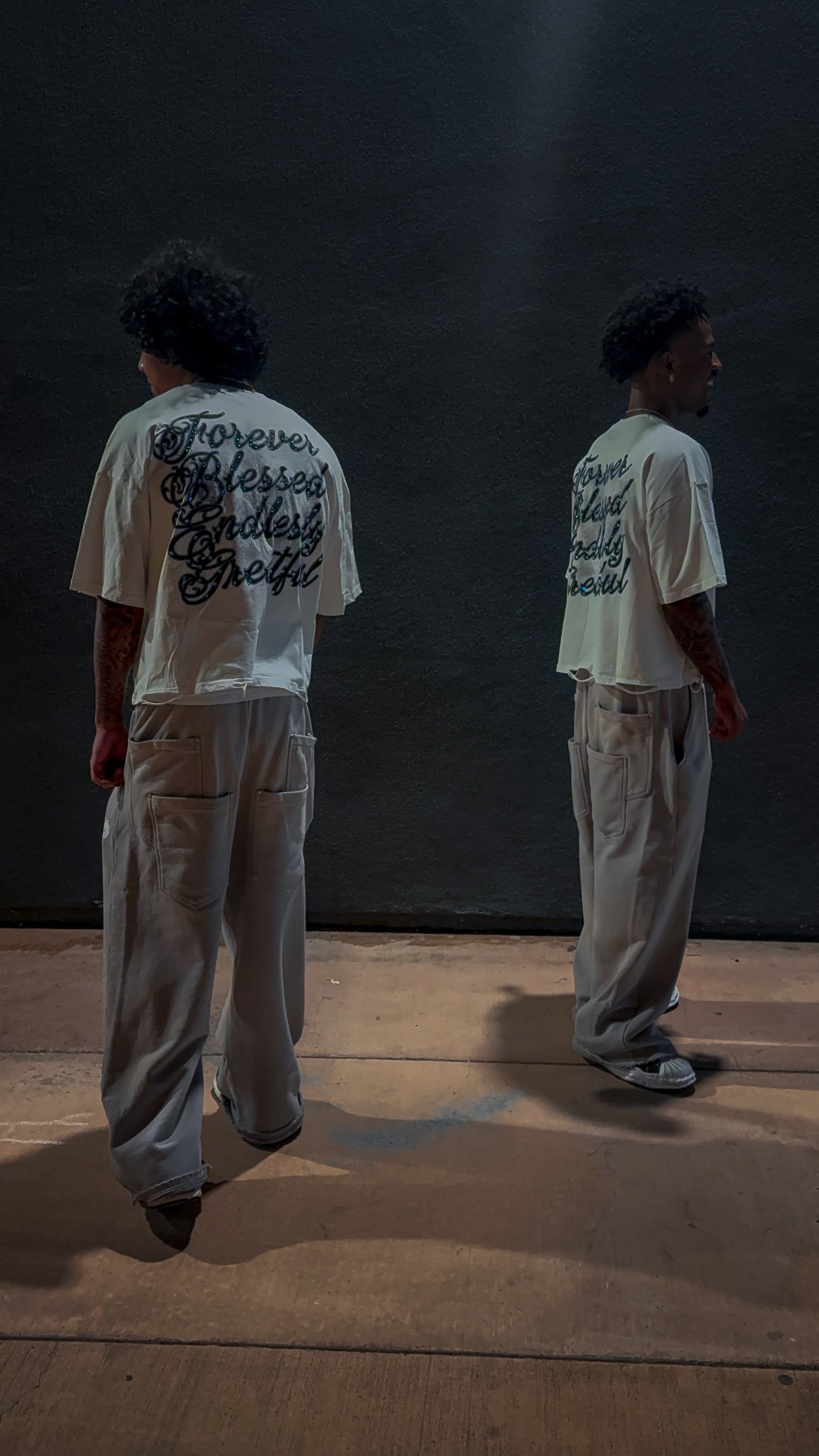 Forever Blessed Cropped T White