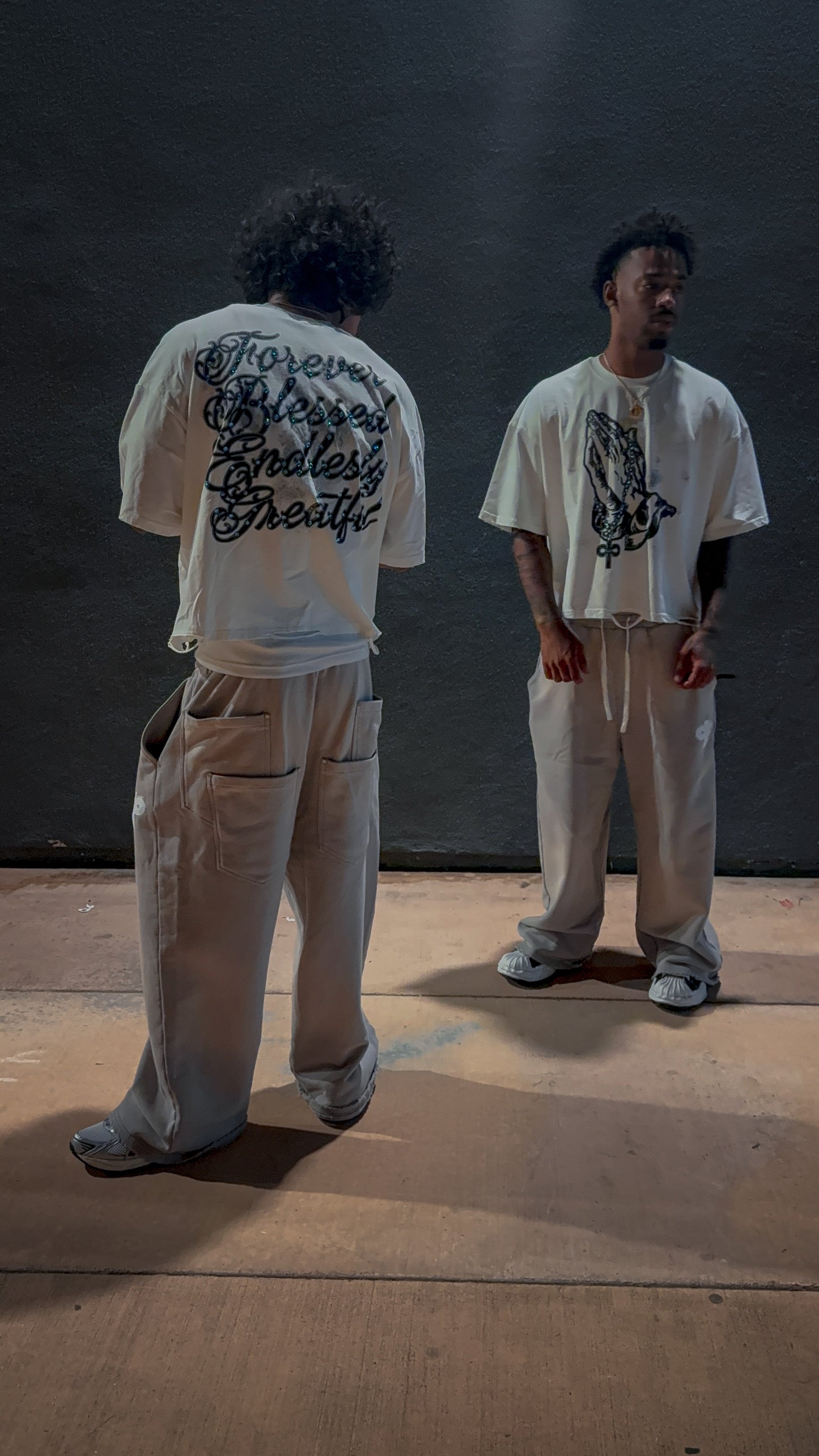 Forever Blessed Cropped T White
